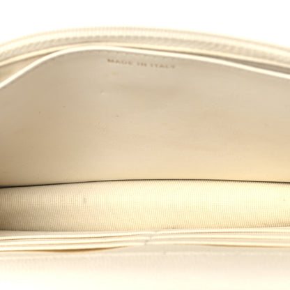 Chanel Shiny Caviar Quilted Flap Charm Wallet On Chain WOC White 5 of 12