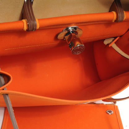 Hermes Toile Herbag Zip PM 31 Natural Orange 6 of 11