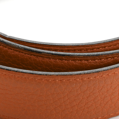 Hermes Box Togo 32mm H Take Off Belt 90 36 Black Orange 9 of 9