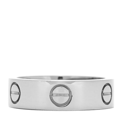 Cartier 18K White Gold 5.5mm LOVE Ring 53 6.25 3 of 5