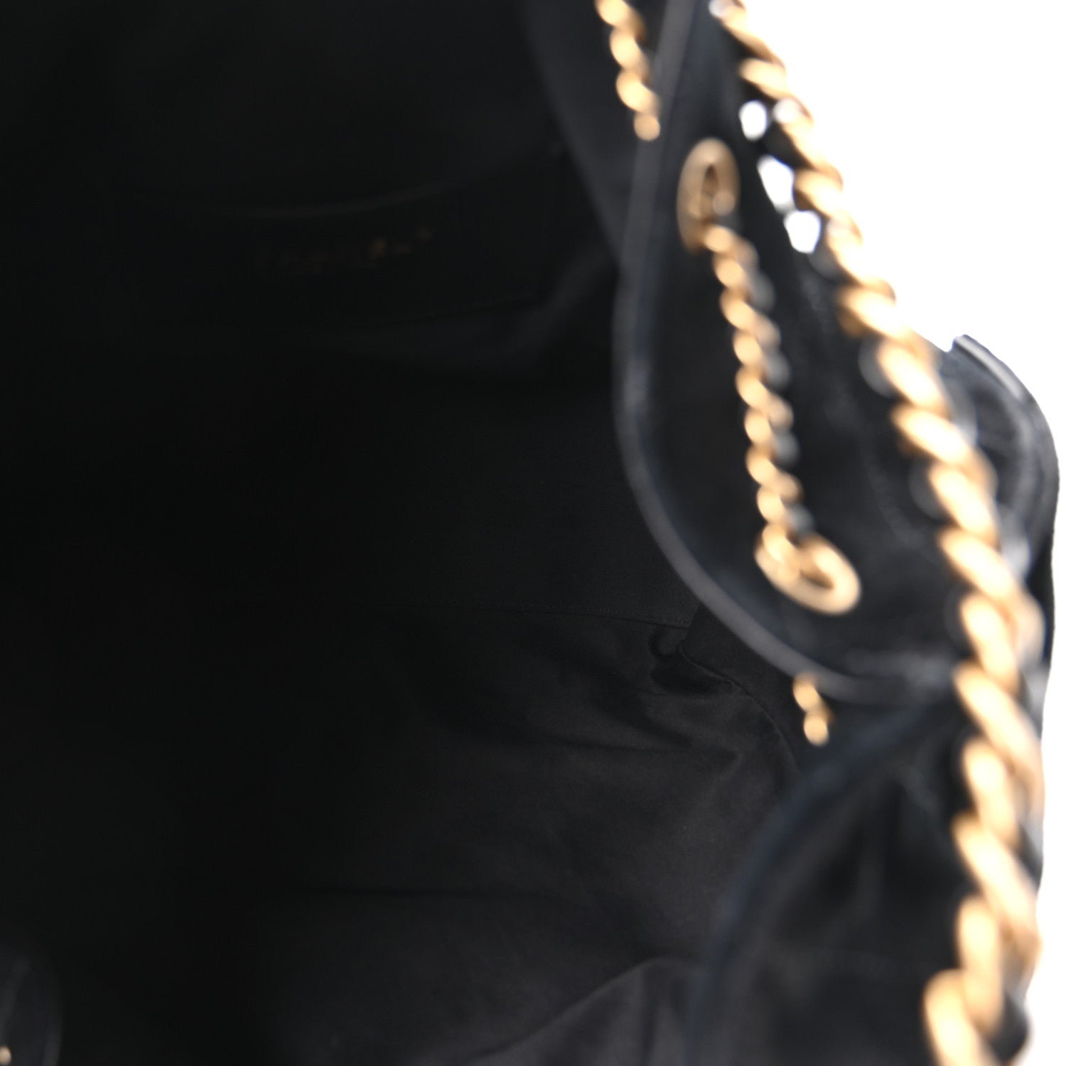 Chanel Suede Quilted Medium Chanel 25 Handbag Black 6 of 11