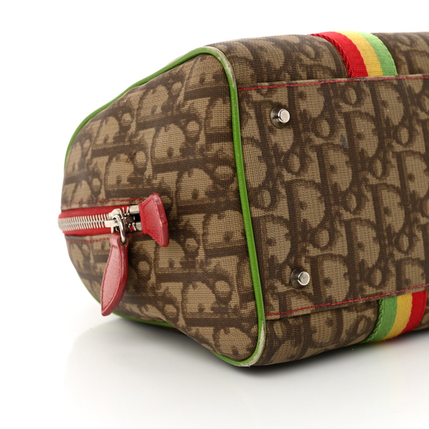 Christian Dior ラスタ キャンバス ボストンバッグ Christian Dior Monogram Rasta Boston Beige 1756911 – FASHIONPHILE