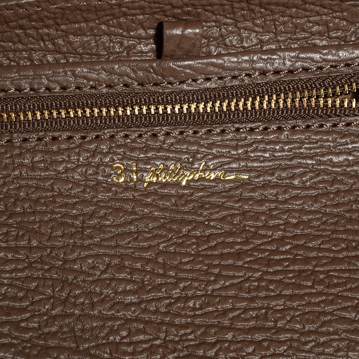 3.1 Textured Calfskin Mini Pashli Satchel Taupe