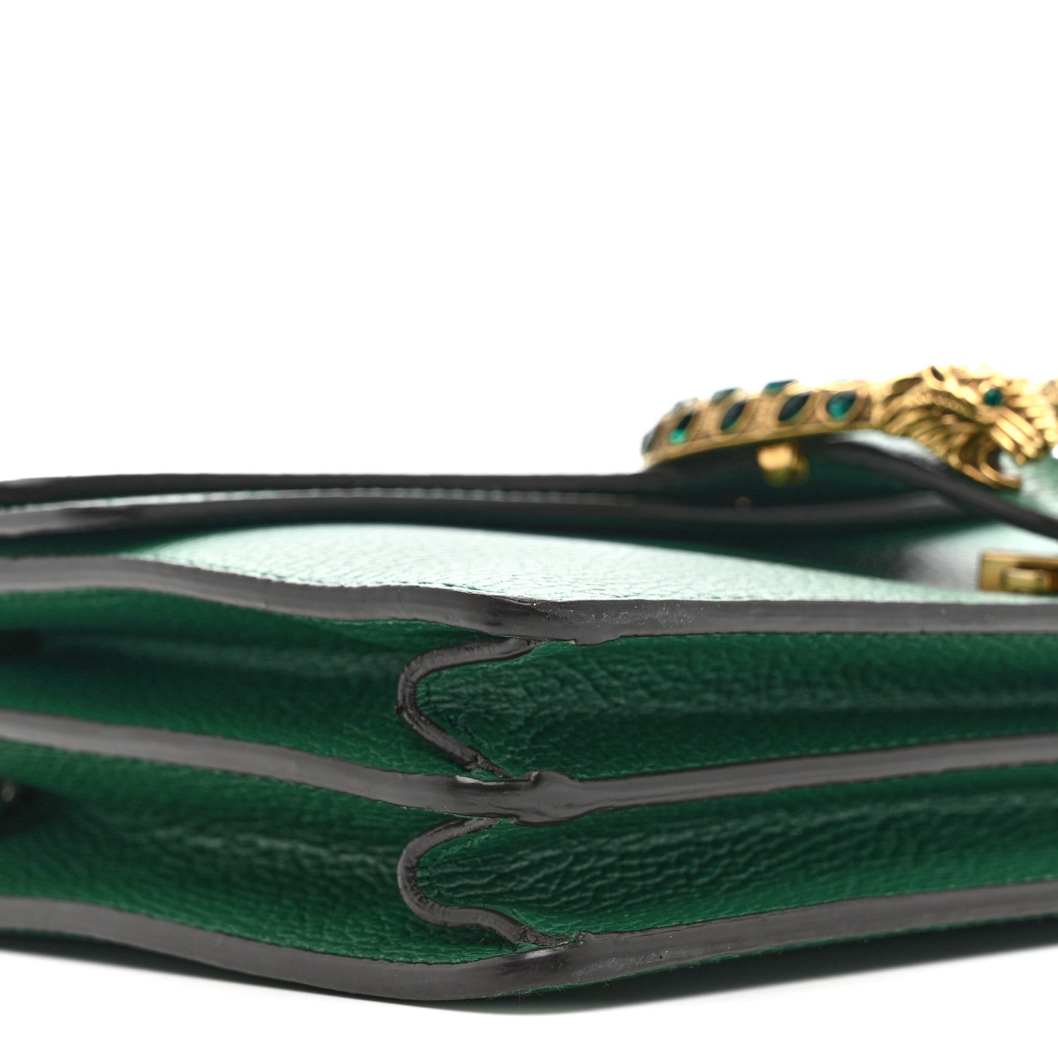 Gucci Dollar Calfskin Crystal Small Dionysus Shoulder Bag Emerald 9 of 12