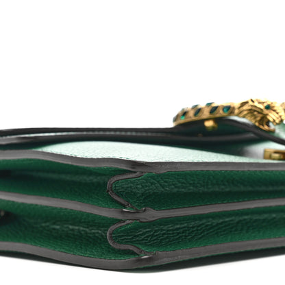 Gucci Dollar Calfskin Crystal Small Dionysus Shoulder Bag Emerald 9 of 12