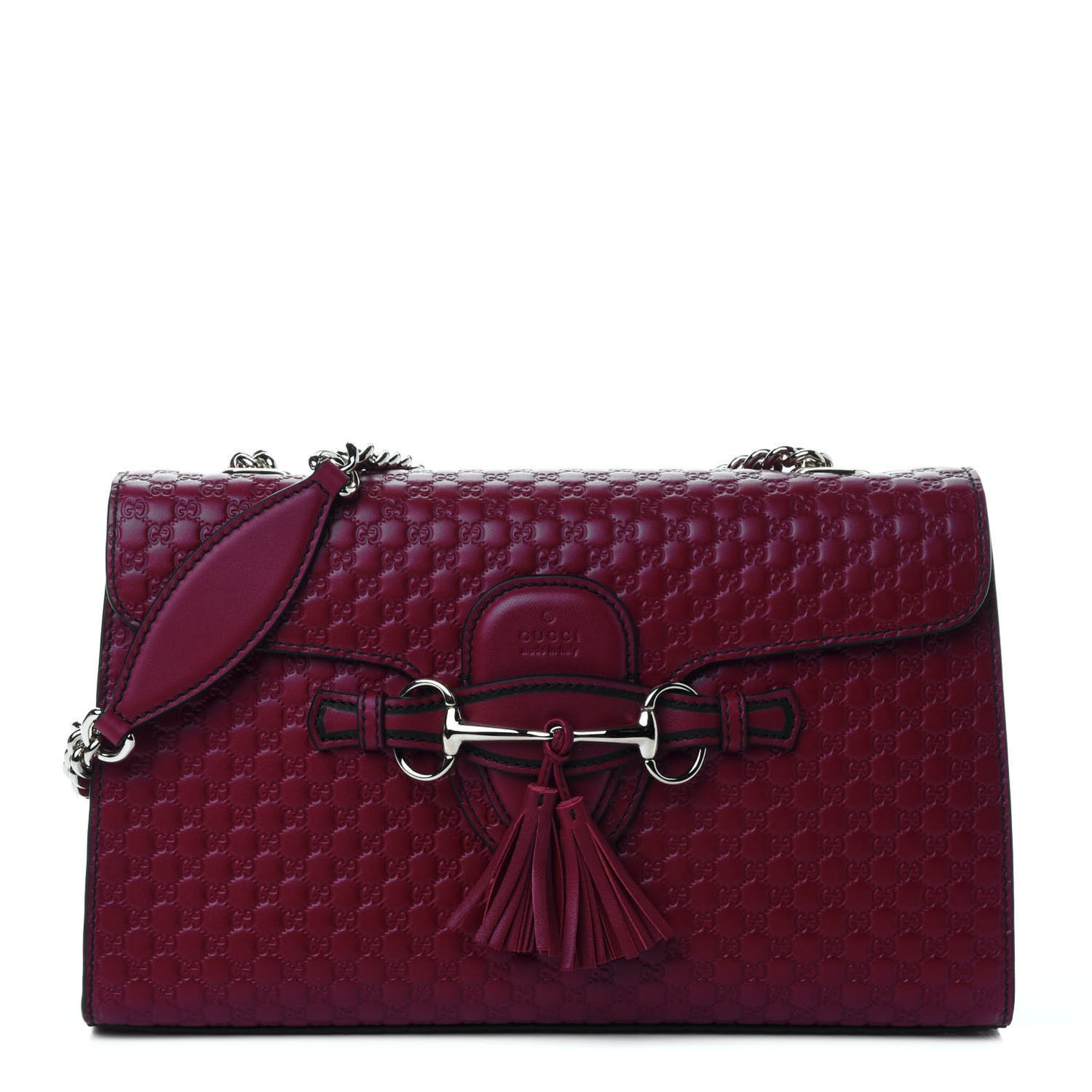 Microguccissima Medium Emily Chain Shoulder Bag Red