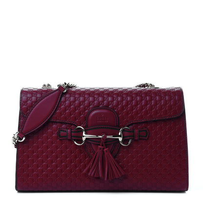 Gucci Microguccissima Medium Emily Chain Shoulder Bag Red 1 of 4