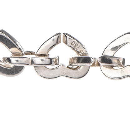 Tiffany Sterling Silver 18K Yellow Gold Heart Link Necklace 4 of 6
