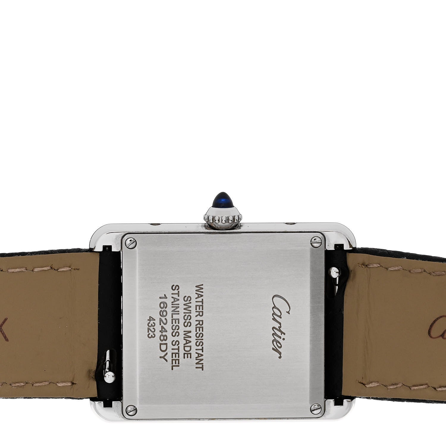 Cartier Stainless Steel Calfskin 25mm Must de Cartier Tank Quartz Watch 4 of 5