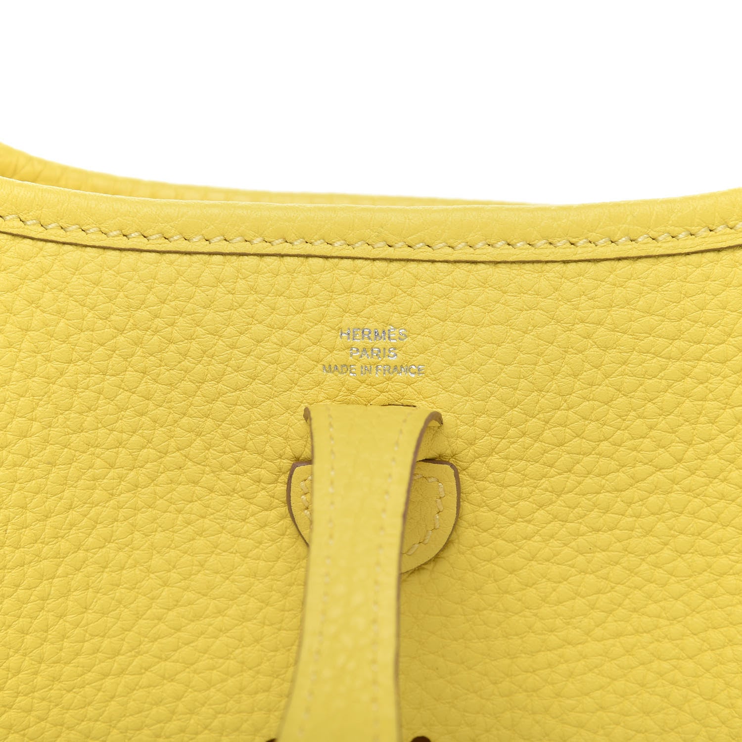 Hermes Taurillon Clemence Evelyne TPM Lime 8 of 9
