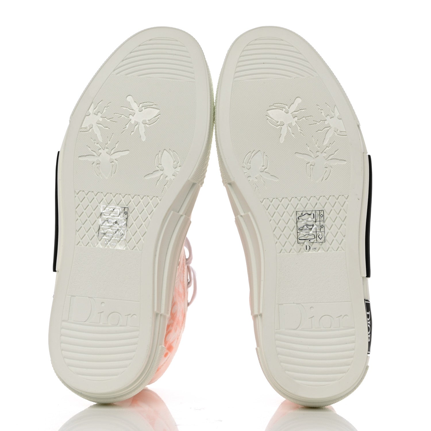 Christian Dior Technical Canvas Oblique Mens B23 High Top Sneakers 37 Orange White 5 of 9