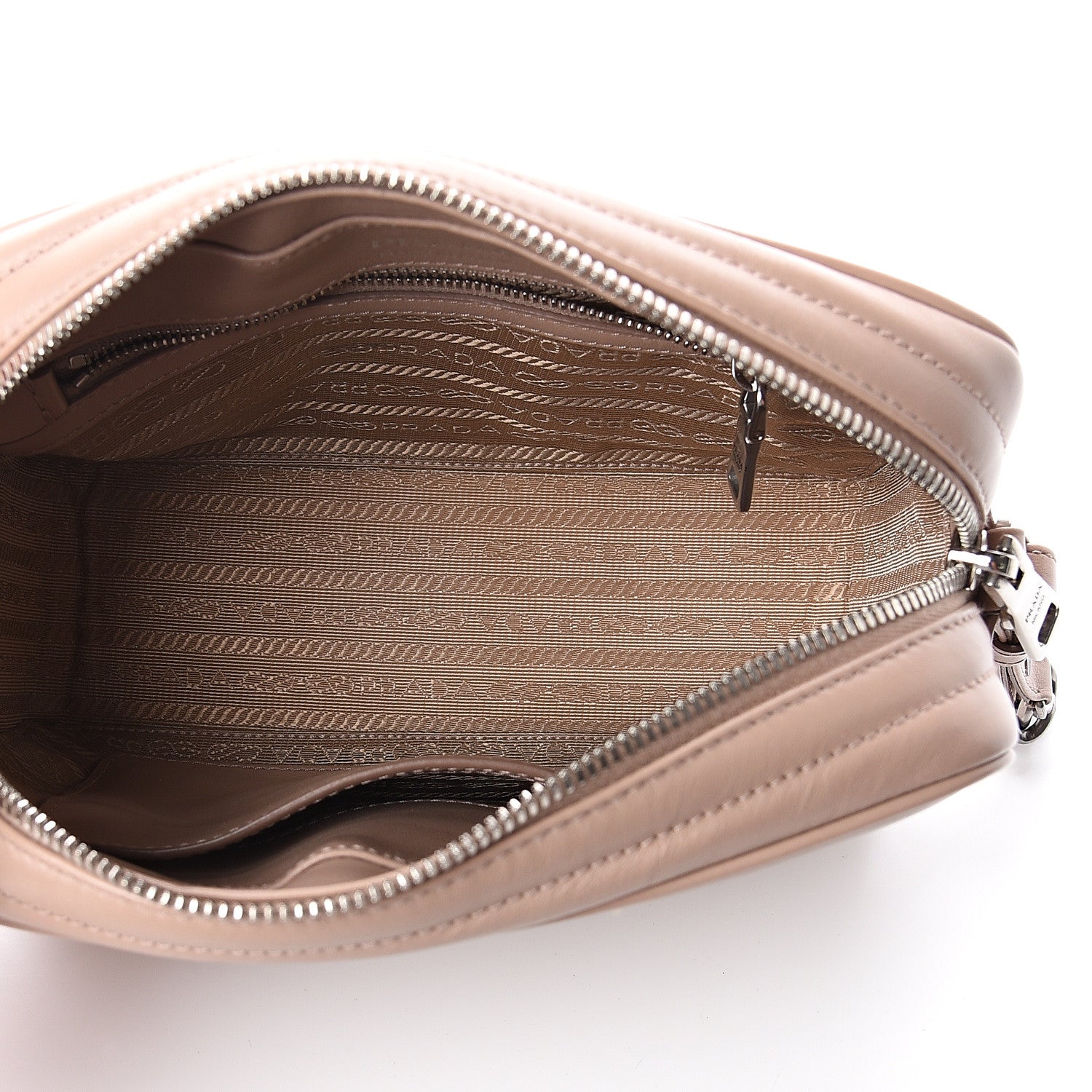 Prada Soft Calfskin Diagramme Crossbody Bag Cipria 4 of 8