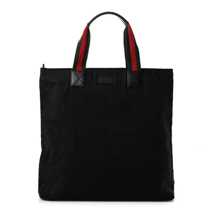 Gucci GG Monogram Large Web Handle Vertical Tote Black 1 of 10