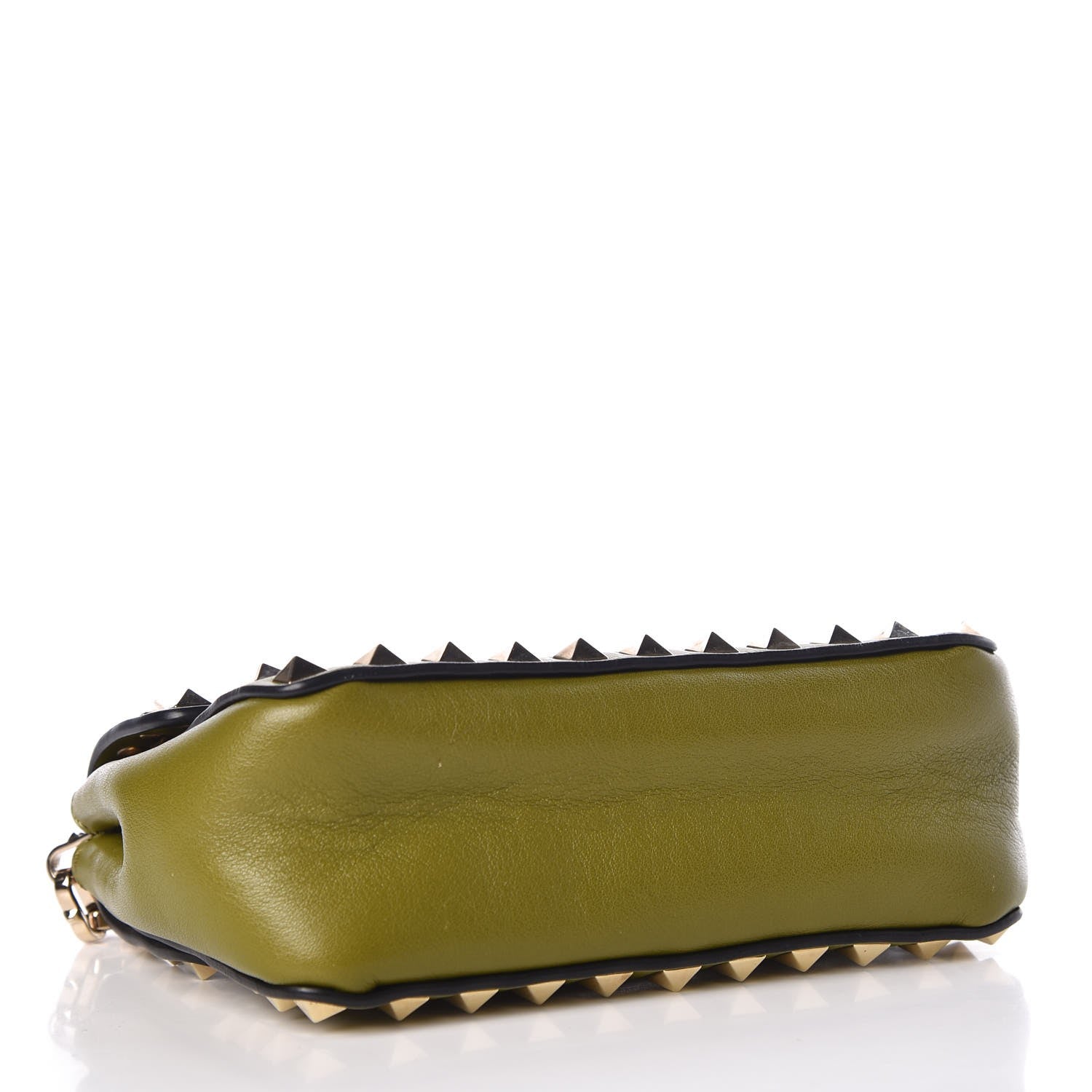 Valentino Garavani Vitello Small Rockstud Chain Strap Shoulder Bag Military Green 4 of 7