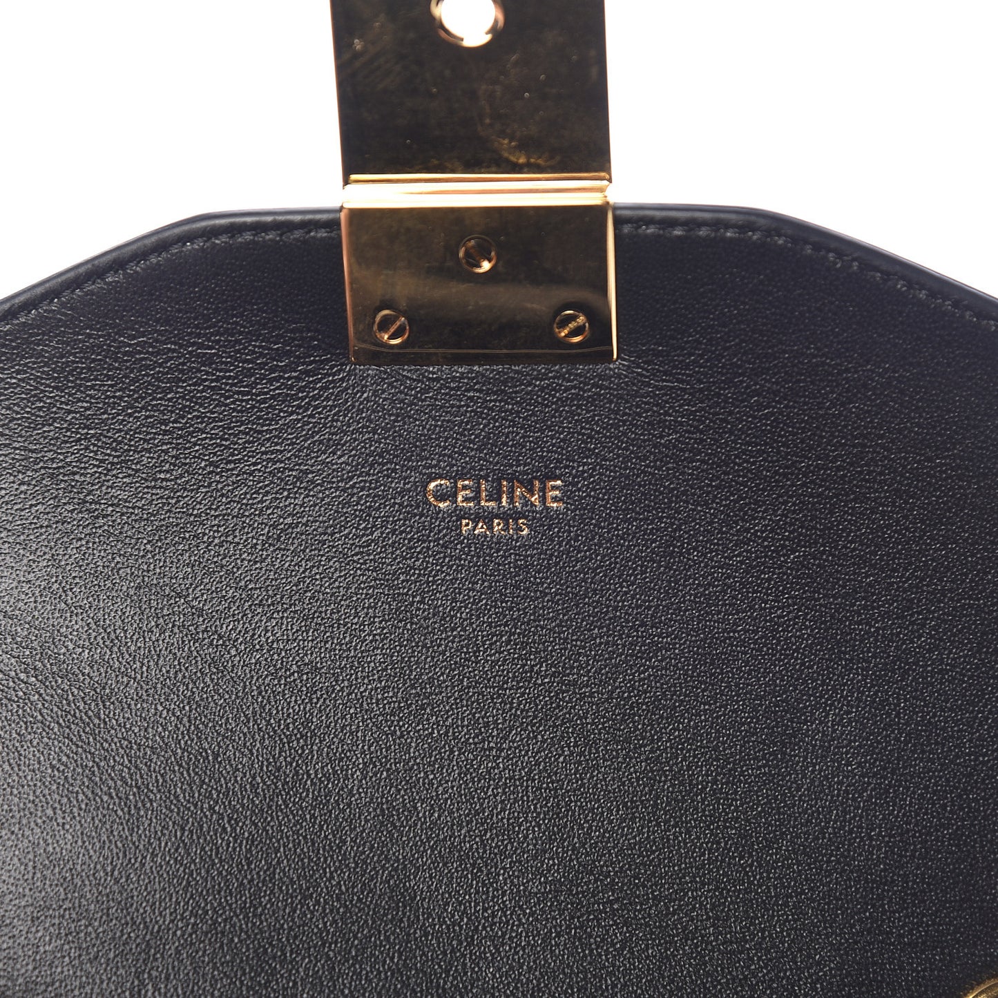 Shiny Calfskin Small C Bag Black