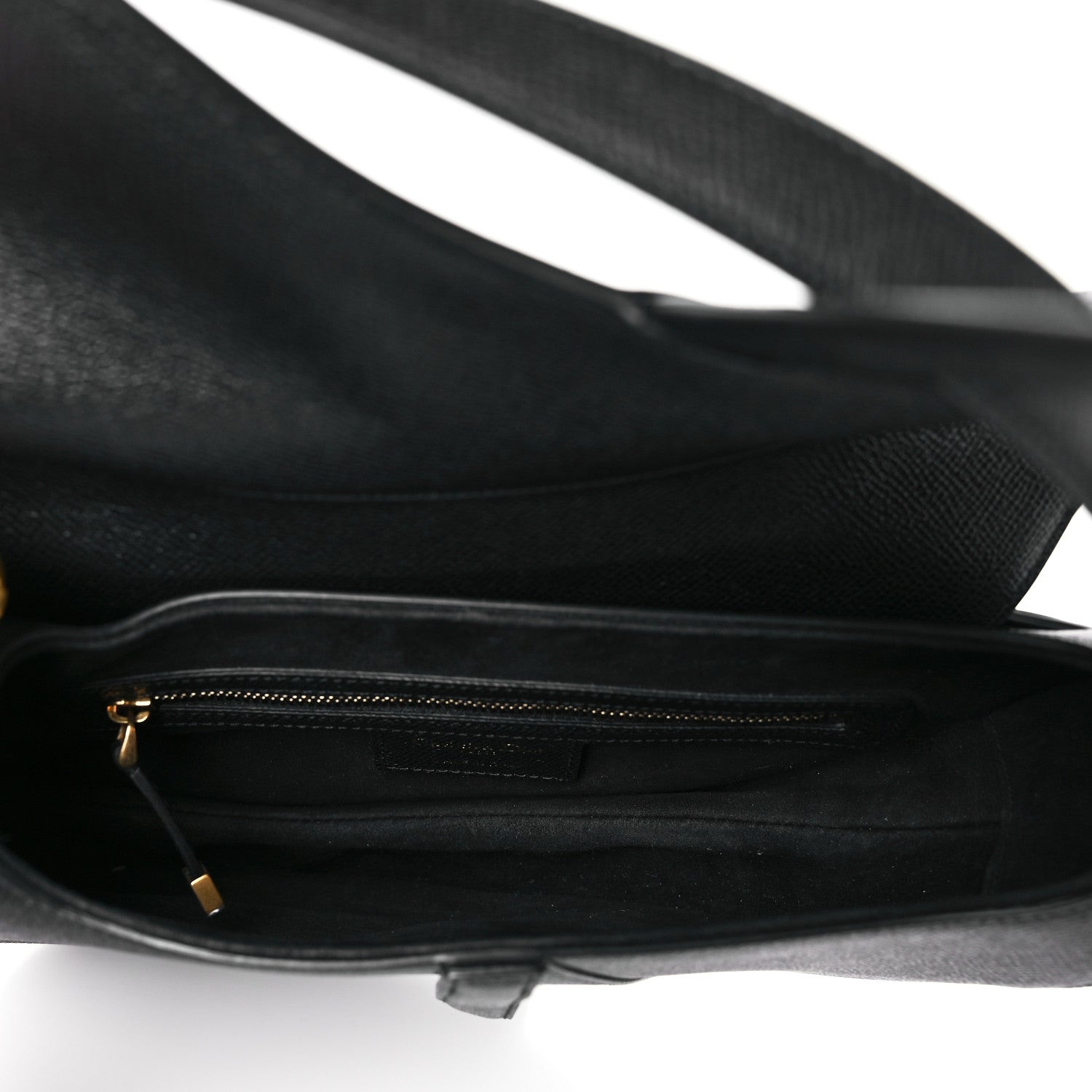 Christian Dior Grained Calfskin Saddle Bag Black 6 of 9