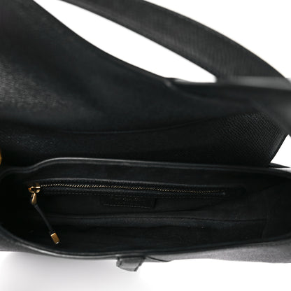 Christian Dior Grained Calfskin Saddle Bag Black 6 of 9