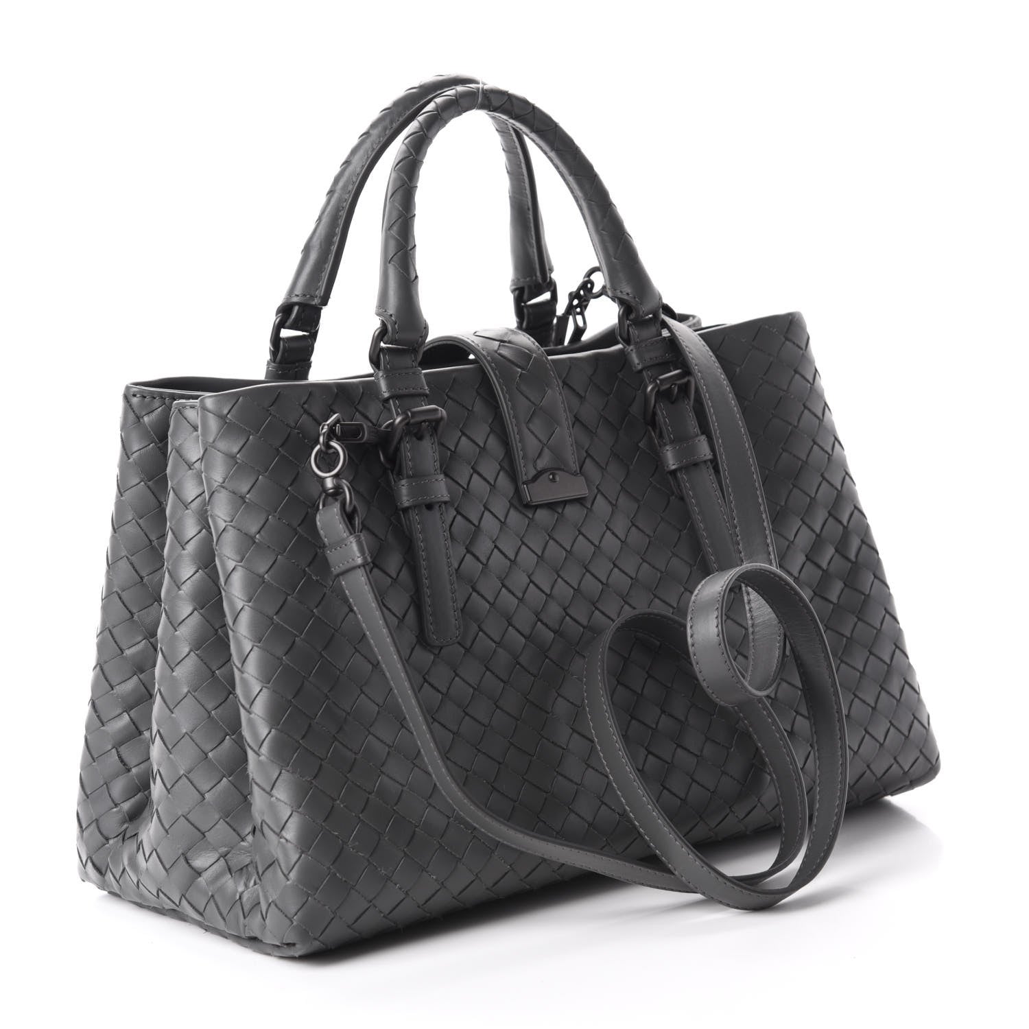 Bottega Veneta Light Calf Intrecciato Small Roma Light Grey 3 of 10
