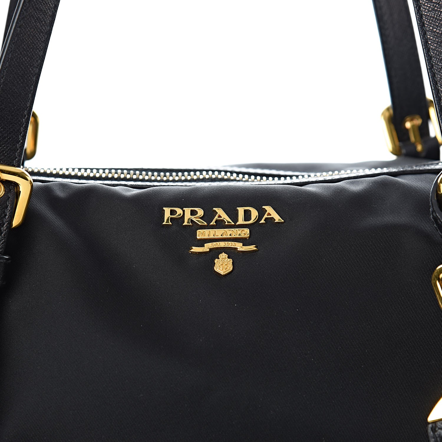 Prada Tessuto Nylon Saffiano Tote Black 12 of 12