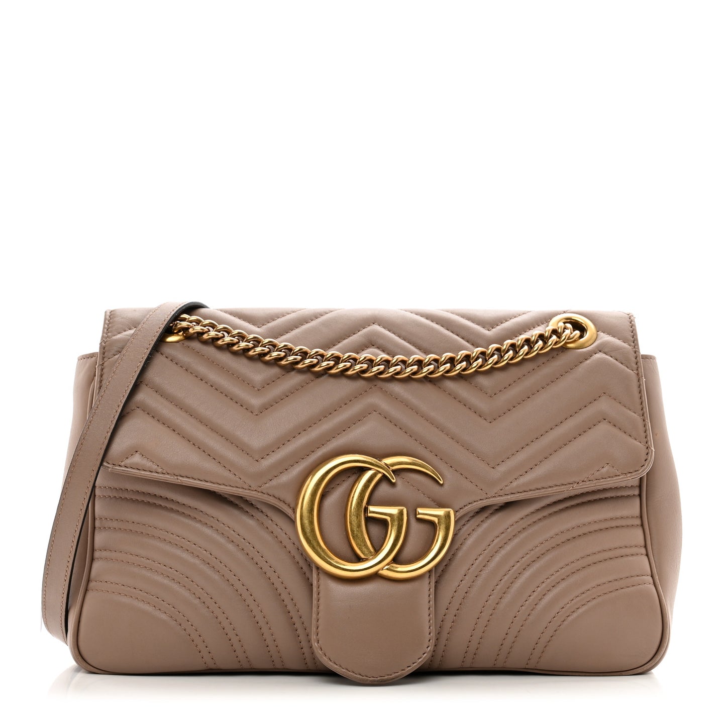 Calfskin Matelasse Medium GG Marmont Shoulder Bag Porcelain Rose