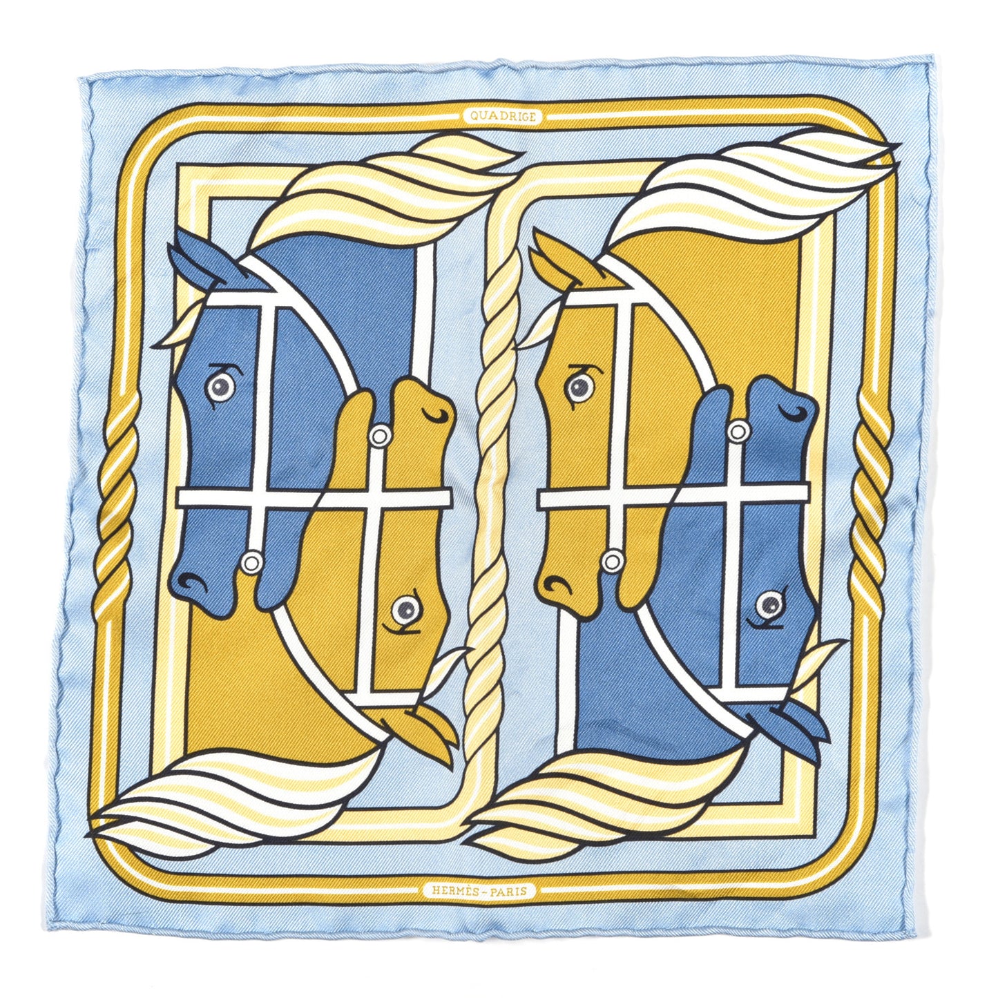 Silk Quadrige II Nano Scarf 20 Bleu Ciel Gold Bleu Jean