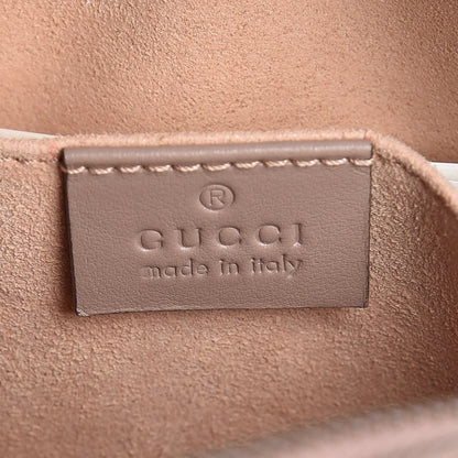 Gucci Calfskin Matelasse Mini GG Marmont Chain Shoulder Bag Nude 6 of 7
