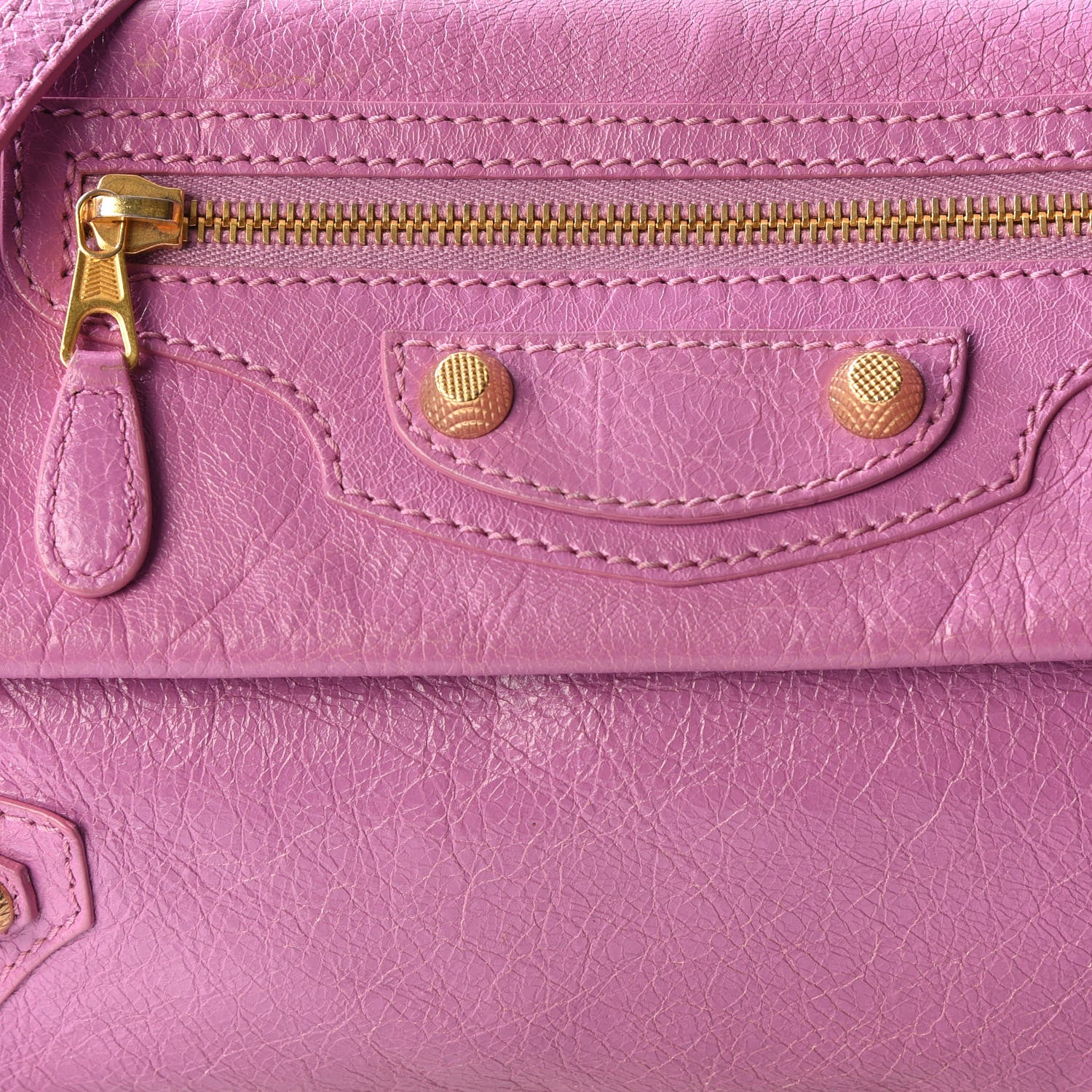 Balenciaga Agneau Giant 12 Gold Hardware Envelope Strap Clutch Rose Berlingot 8 of 9