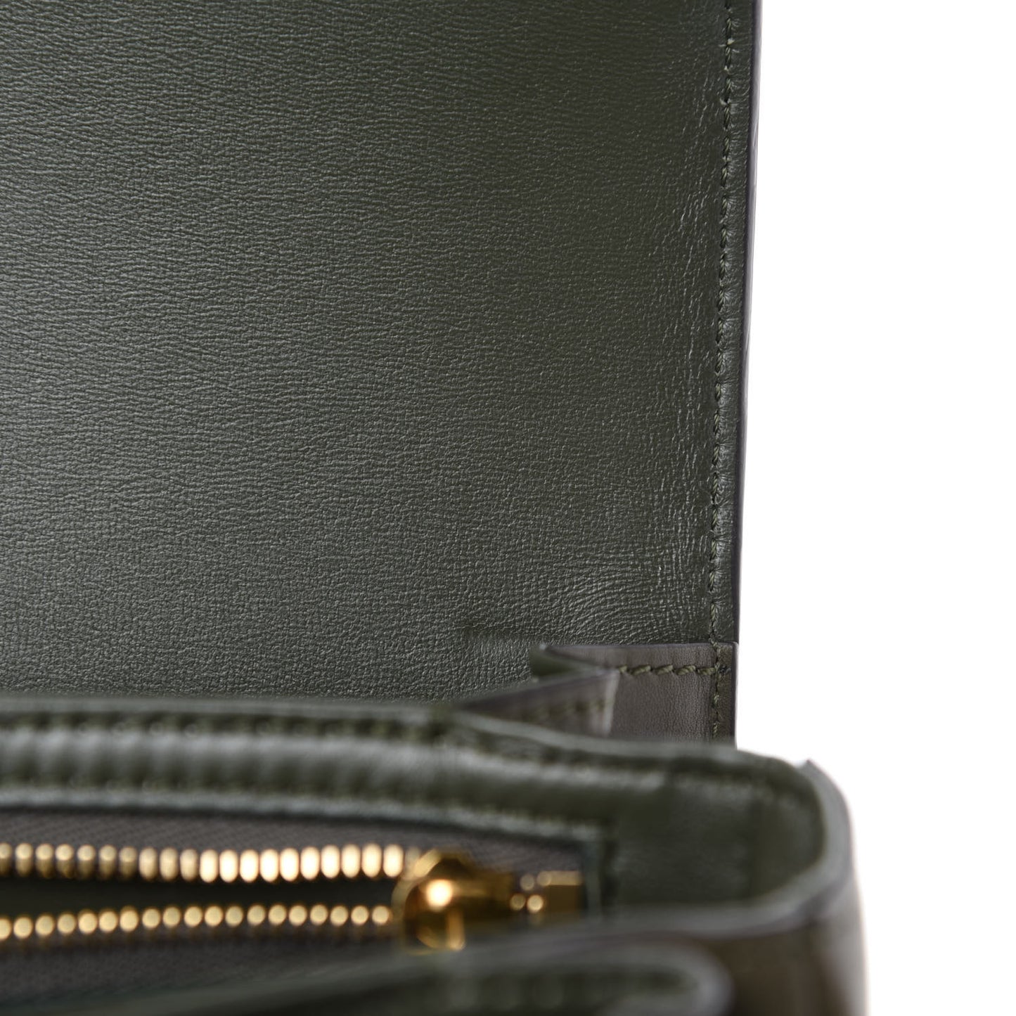 Shiny Calfskin Medium Triomphe Dark Olive