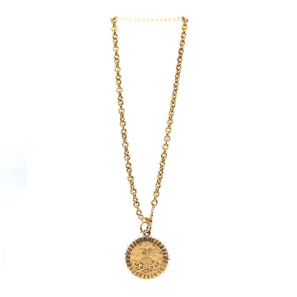Chanel Metal Medallion CC Chain Necklace Gold 3 of 7