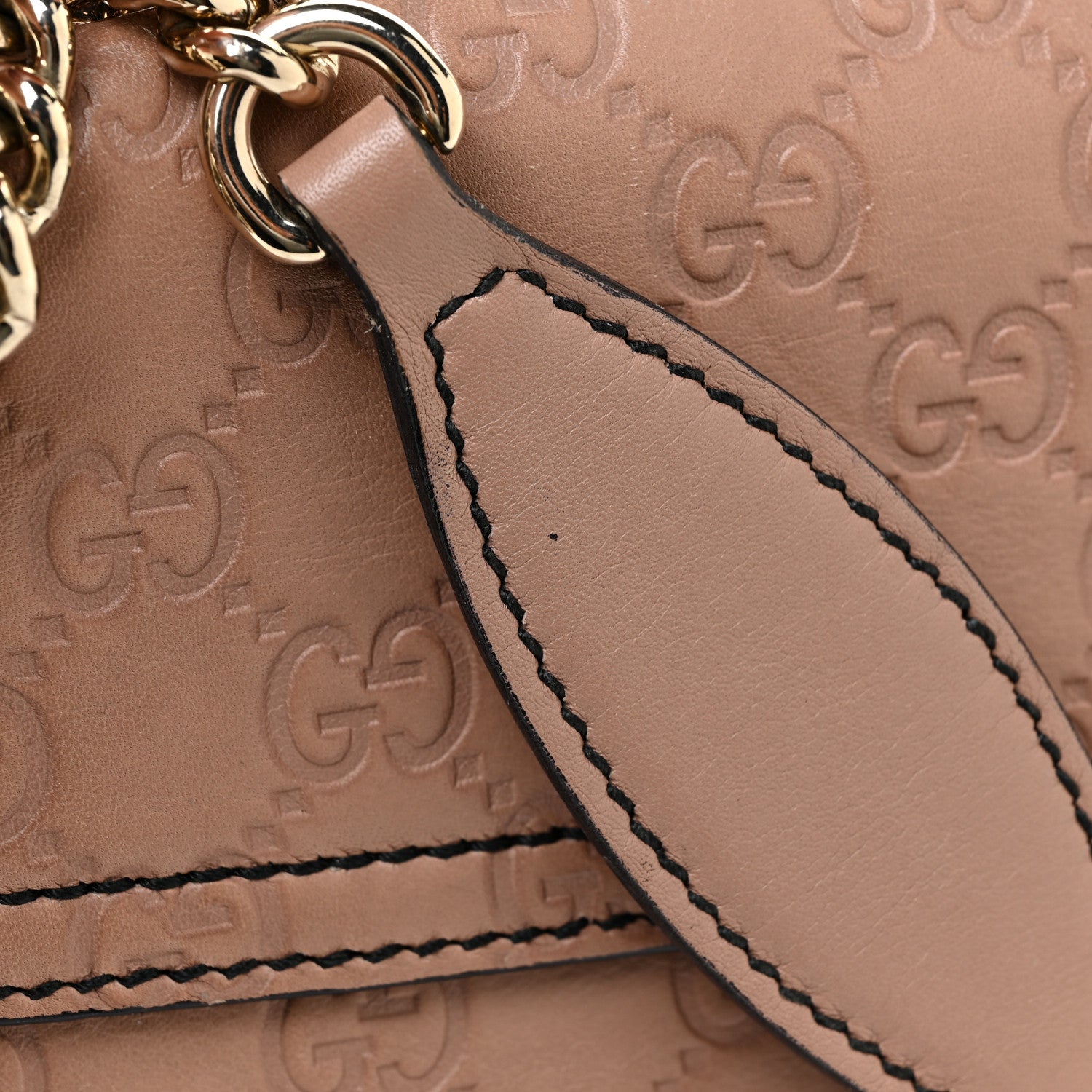 Gucci Guccissima Medium Emily Chain Shoulder Bag Camelia 13 of 17