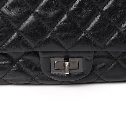 Chanel Glazed Aged Calfskin Quilted 2.55 Reissue 227 Flap Black 10 of 10