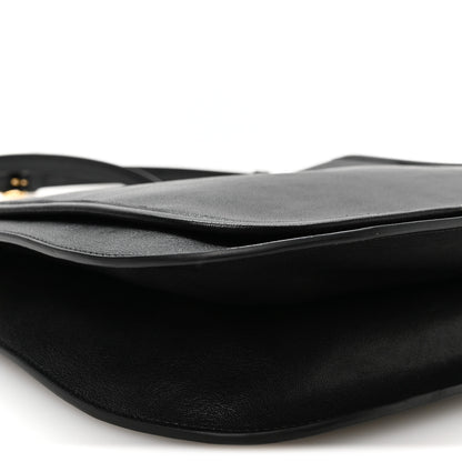 Celine Shiny Lambskin Soft Triomphe Besace Bag Black 9 of 11