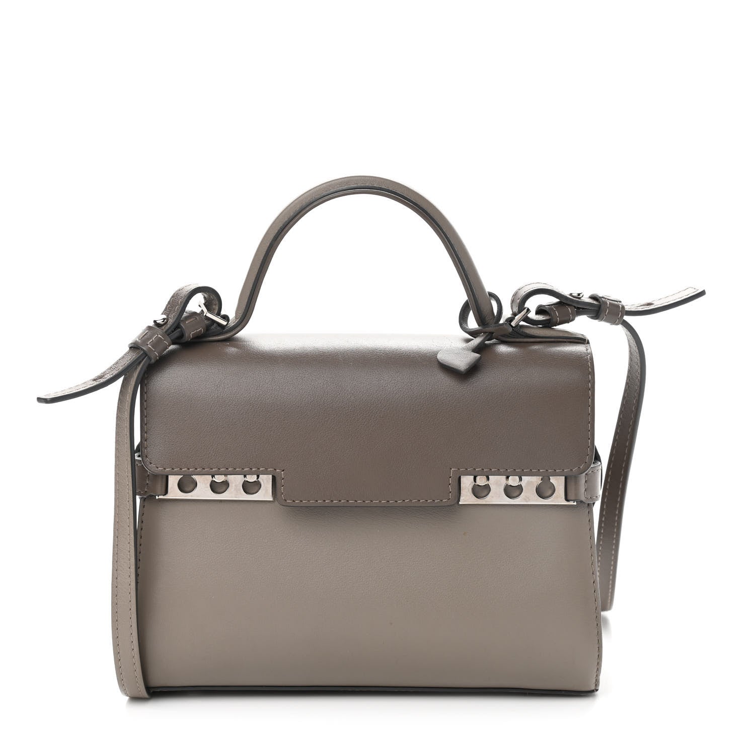 Delvaux Smooth Calfskin Mini Tempete Satchel Camaieux Tourterelle 1 of 13