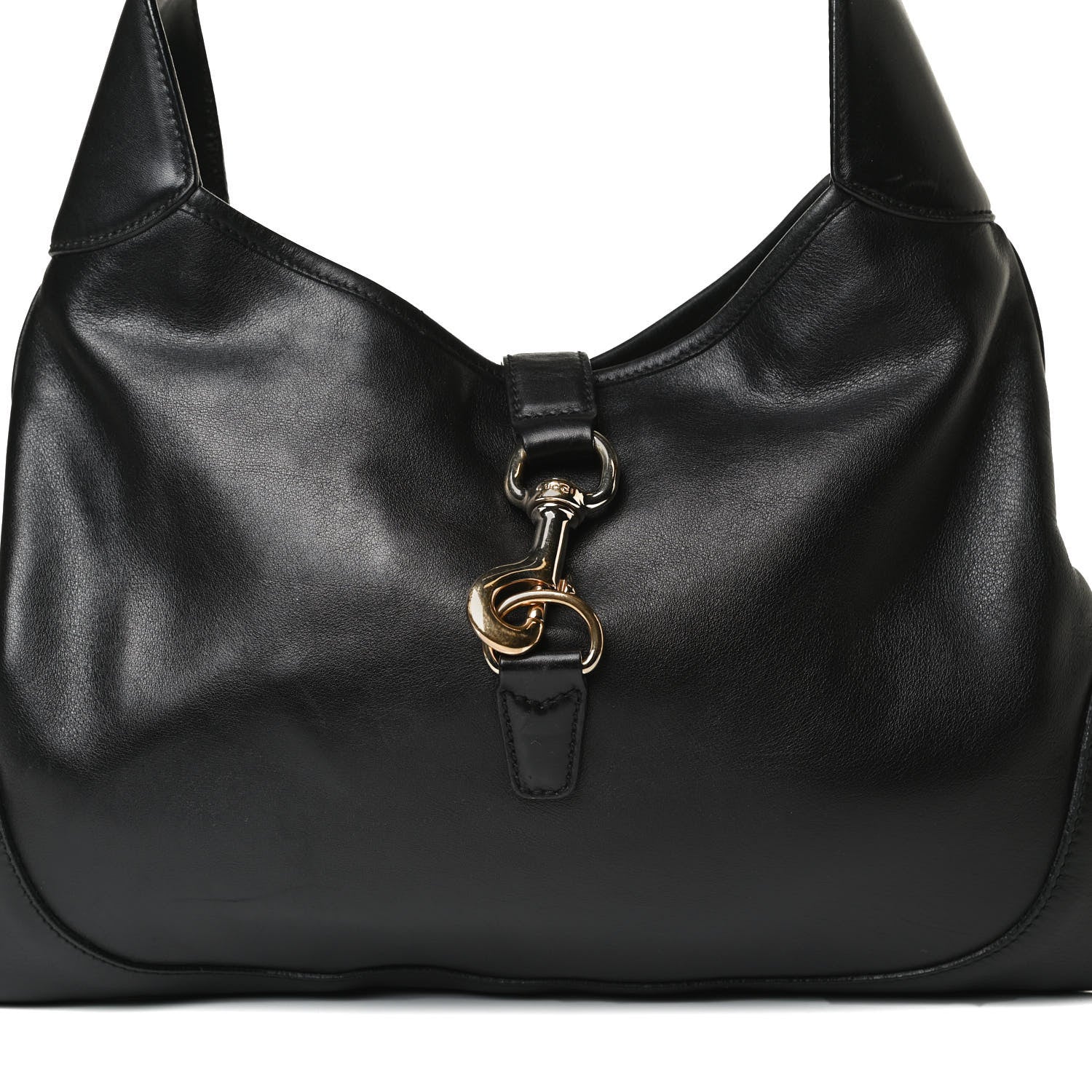 Gucci Calfskin Medium Jackie O Bouvier Hobo Black 8 of 12