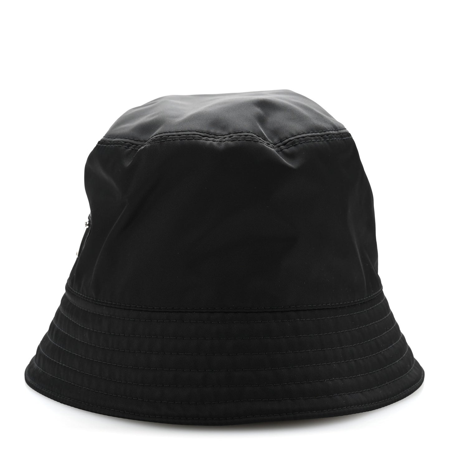 Re-Nylon Metal Triangle Logo Womens Bucket Hat S Black