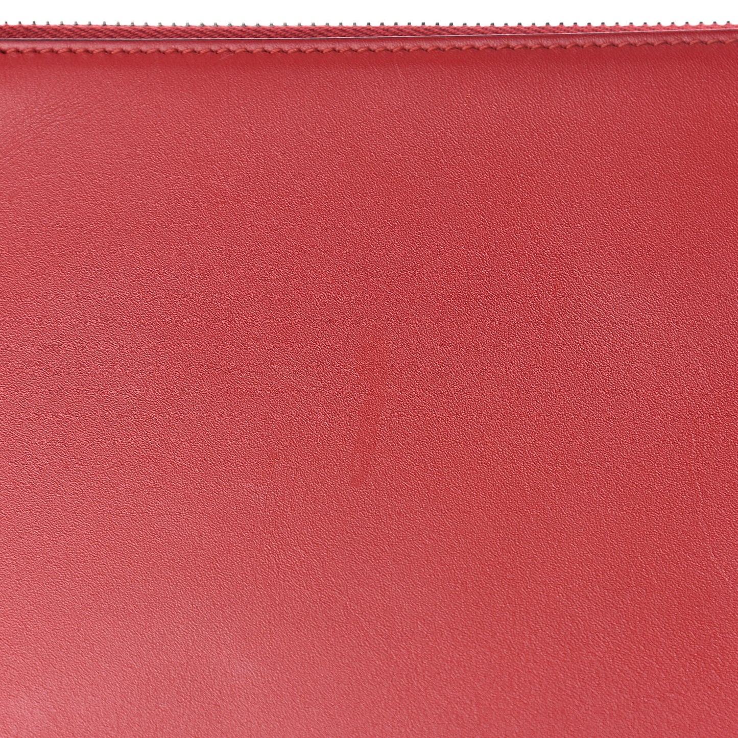 Calfskin GucciGhost Print Pouch Hibiscus Red