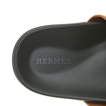 Hermes Calfskin Womens Chypre Sandals 37 Naturel 8 of 9