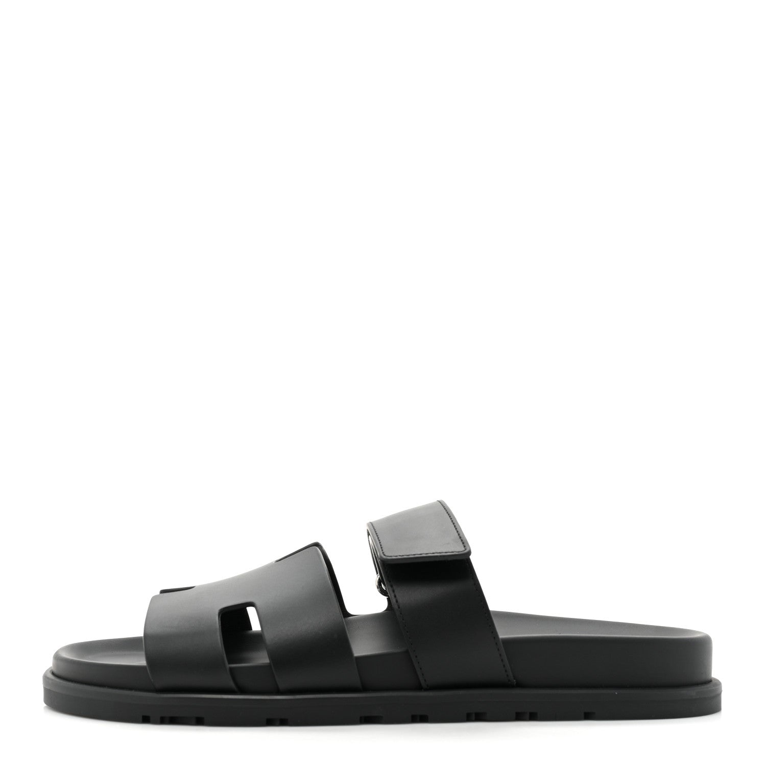 Hermes Calfskin Womens Chypre Sandals 41 Black 1 of 9