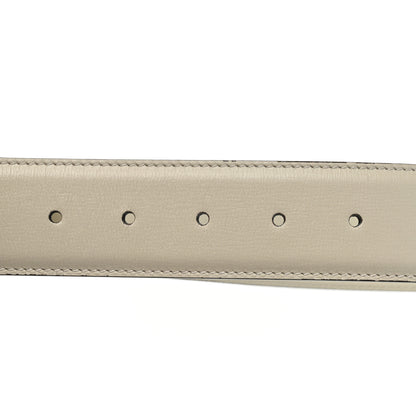 Gucci Azalea Calfskin Enamel Monochrome Double G 40mm Belt 80 32 Mystic White 5 of 5