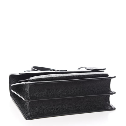 Saint Laurent Grained Calfskin Medium Monogram Sunset Satchel Black 4 of 13