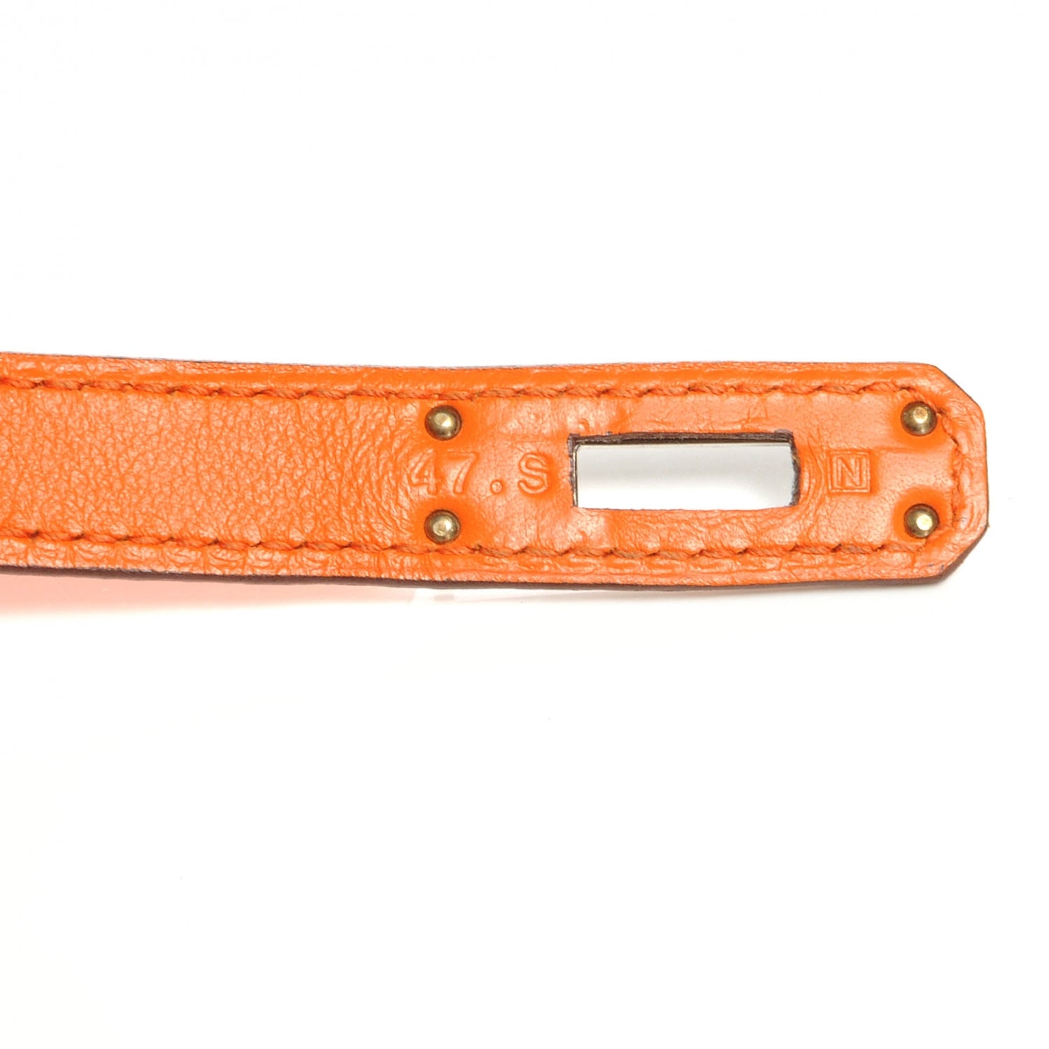 Hermes Swift Kelly Cut Clutch Pochette Orange 3 of 8