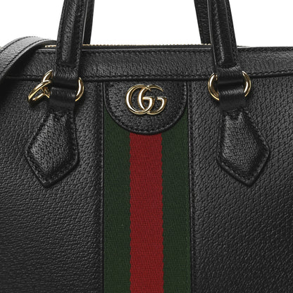 Gucci Textured Calfskin Web Small Ophidia Tote Bag Black 8 of 11