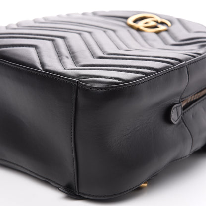 Gucci Calfskin Matelasse GG Marmont Dome Backpack Black 12 of 12