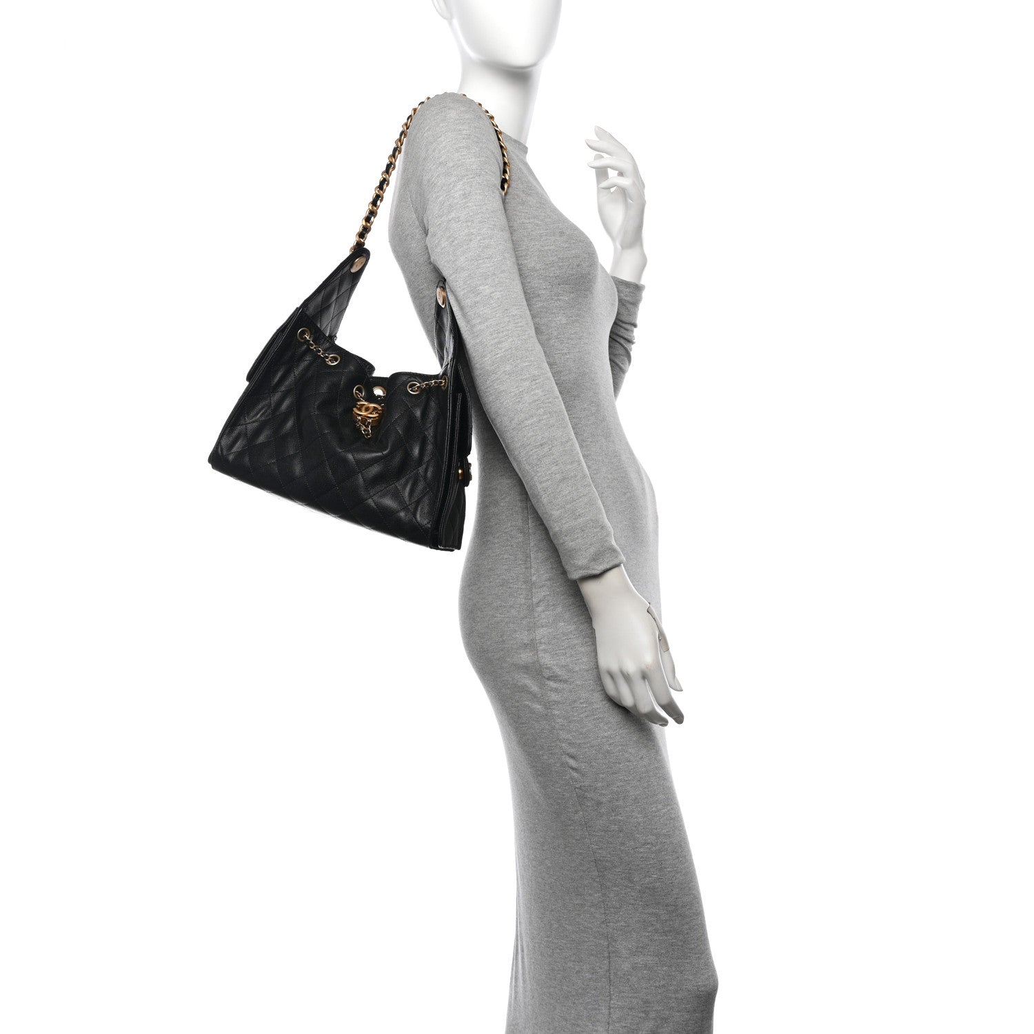Chanel Caviar Quilted Small Chanel 25 Handbag Black 2 of 12