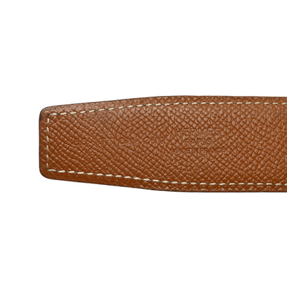 Hermes Epsom Swift 32mm Belt Strap 85 Gold Black 4 of 9