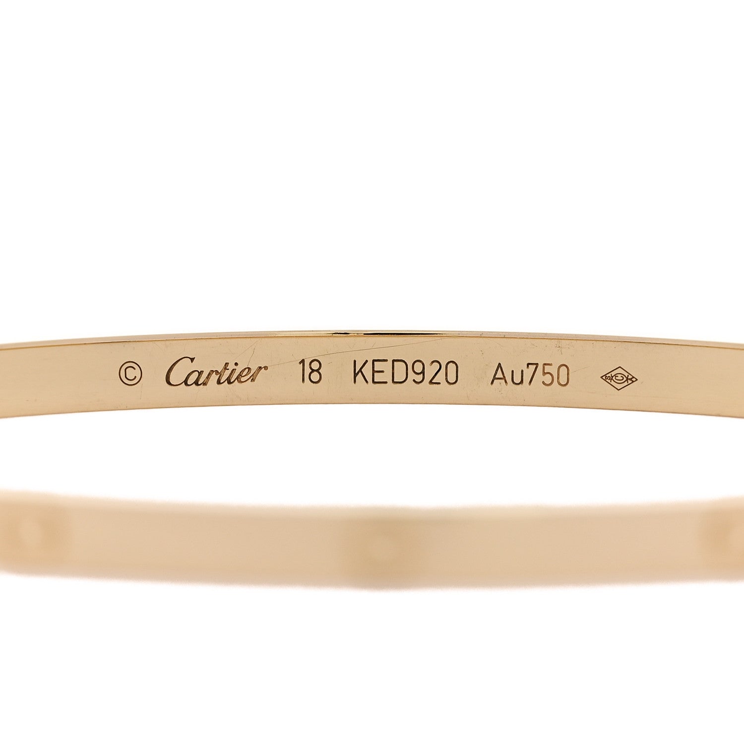 Cartier 18K Yellow Gold Small LOVE Bracelet 18 5 of 7