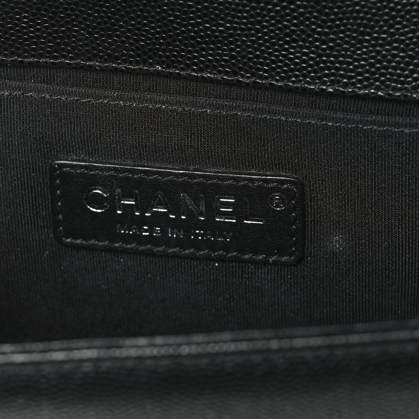 Caviar Quilted Small Boy Flap Black