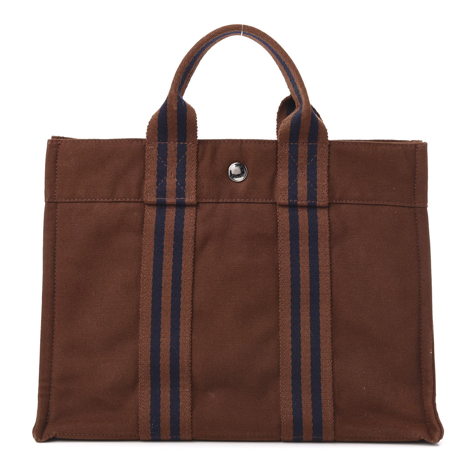 Hermes Canvas Tout Fourre PM Brown 1 of 9