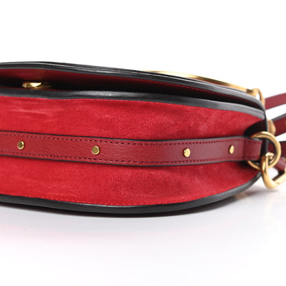 Chloe Calfskin Suede Small Nile Bracelet Bag Intense Red 10 of 13