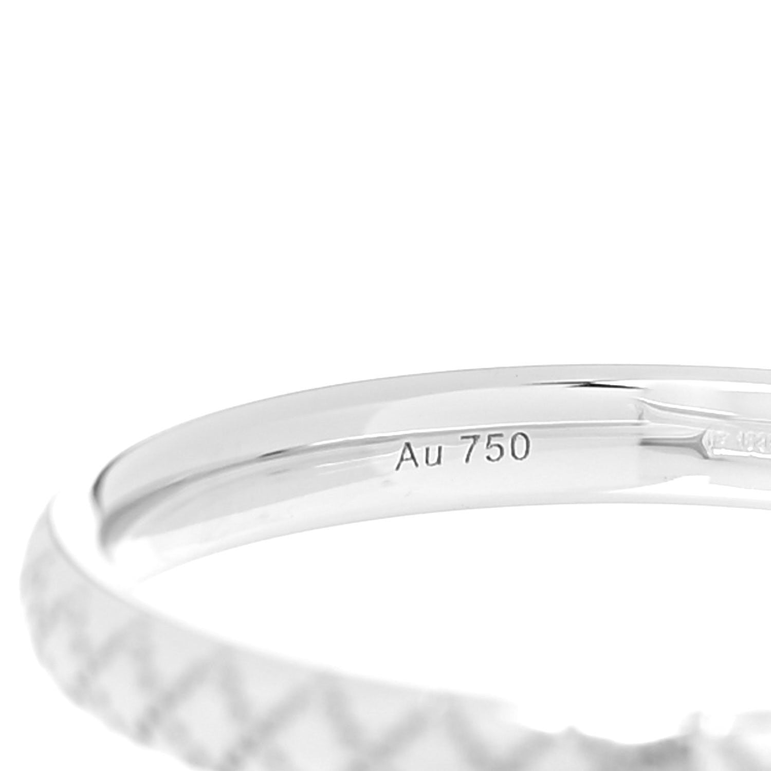 Gucci 18K White Gold Diamantissima Band Ring 60 9 5 of 8